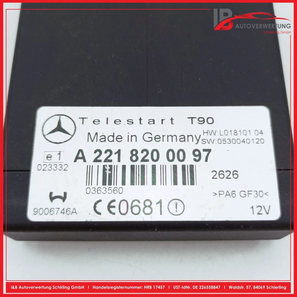 MERCEDES C-KLASSE KOMBI W203 C200 CDI Steuergerät Standheizung T90 A2218200097 - Bild 3 von 3