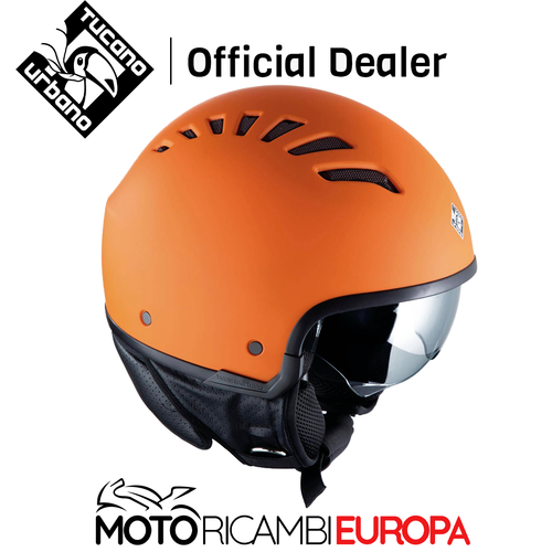 TUCANO CASCO EL FRESH OMOLOGATO ECE 22-05 VISIERINO PARASOLE ARANCIONE |  eBay