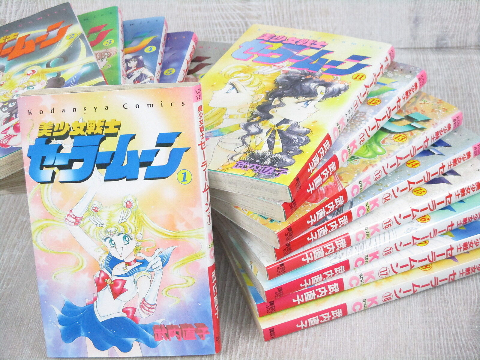 SAILOR MOON Manga Comic Complete Set 1-18 w/Poster 1st Print N. TAKEUCHI Book KO