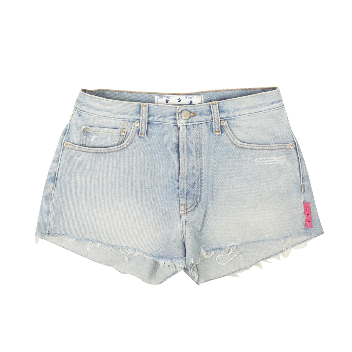 White frayed 2025 denim shorts