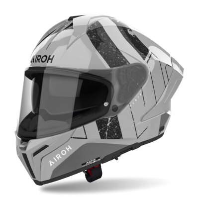 AIROH Matryx Scope Full Face Helmet Light Grey Shiny Black