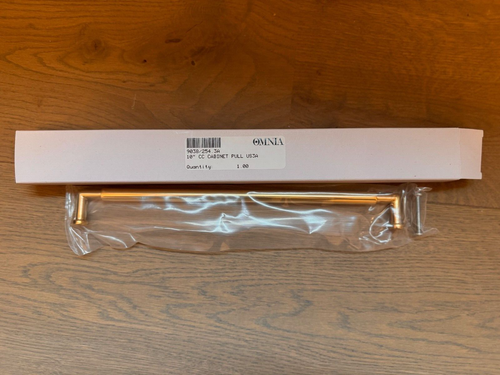 OMNIA ULTIMA III 10" Smooth Cabinet Pull Polished Brass Unlacquered 9038/254.3A