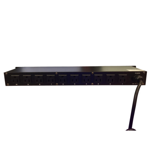 ProX X-PC10USB 10 Plug Rack Mount Power Distributer W/ 2 USB ports - Picture 2 of 5