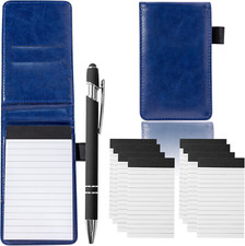 10 Pcs Small Notepad Holder Set 3X5 Inch Pocket Notebook with Pen