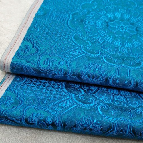 NEW Jacquard Floral Satin Faux Silk Fabric China Brocade Damask Costume Vintage - Picture 7 of 45