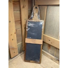 NEW Maison Acacia Wood & Slate Serving Tray Paddle Cutting Board with handle