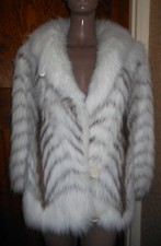Vintage Snow Fox Faux Fur Winter Coat Jacket By Astraka Uk 10 12 Stunning