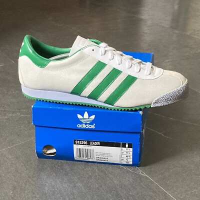 2008 Adidas Originals Leader UK11,5 / US12 White Green Rare New BNIB Deadstock