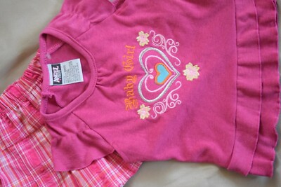 NWT Y2K Angel Face Baby Girl Girls Size 18 Months Two-Piece Pink Shorts  T-Shirt