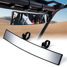 Xprite 17.5" Rear View Mirror Convex 1.75" Clamps for ATV UTV RZR Buggy 4WD Race