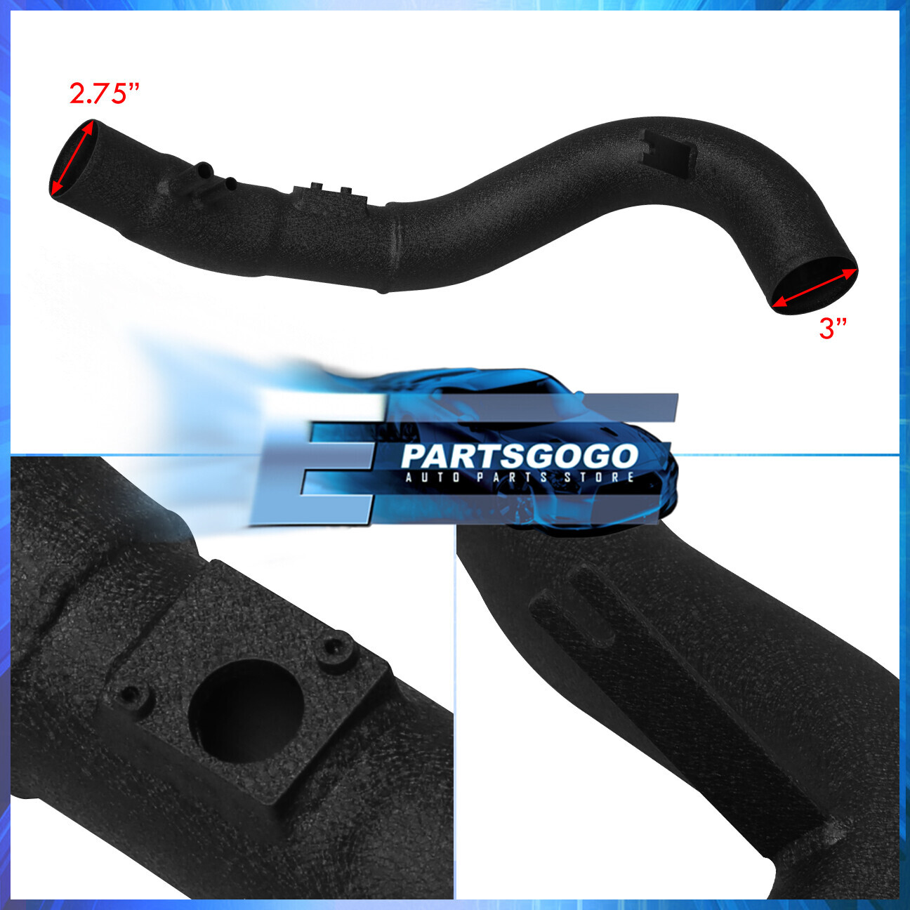 For 06-11 Honda Civic Si 2.0L K20Z3 Black Cold Air Intake Piping System + Filter