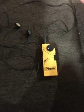 Ai Rhapsody FM Portable Radio Miniature Hong Kong Yellow With Ear Buds