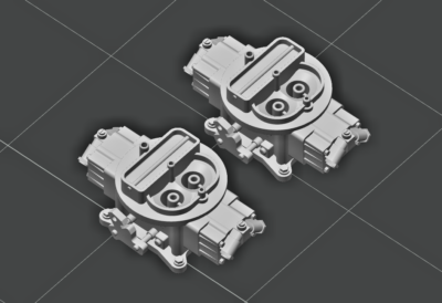 #ad #ad 1 25 3D Resin 4 Barrel Holley Double Pumper Carburetor Scale Model Kit Parts $3.00