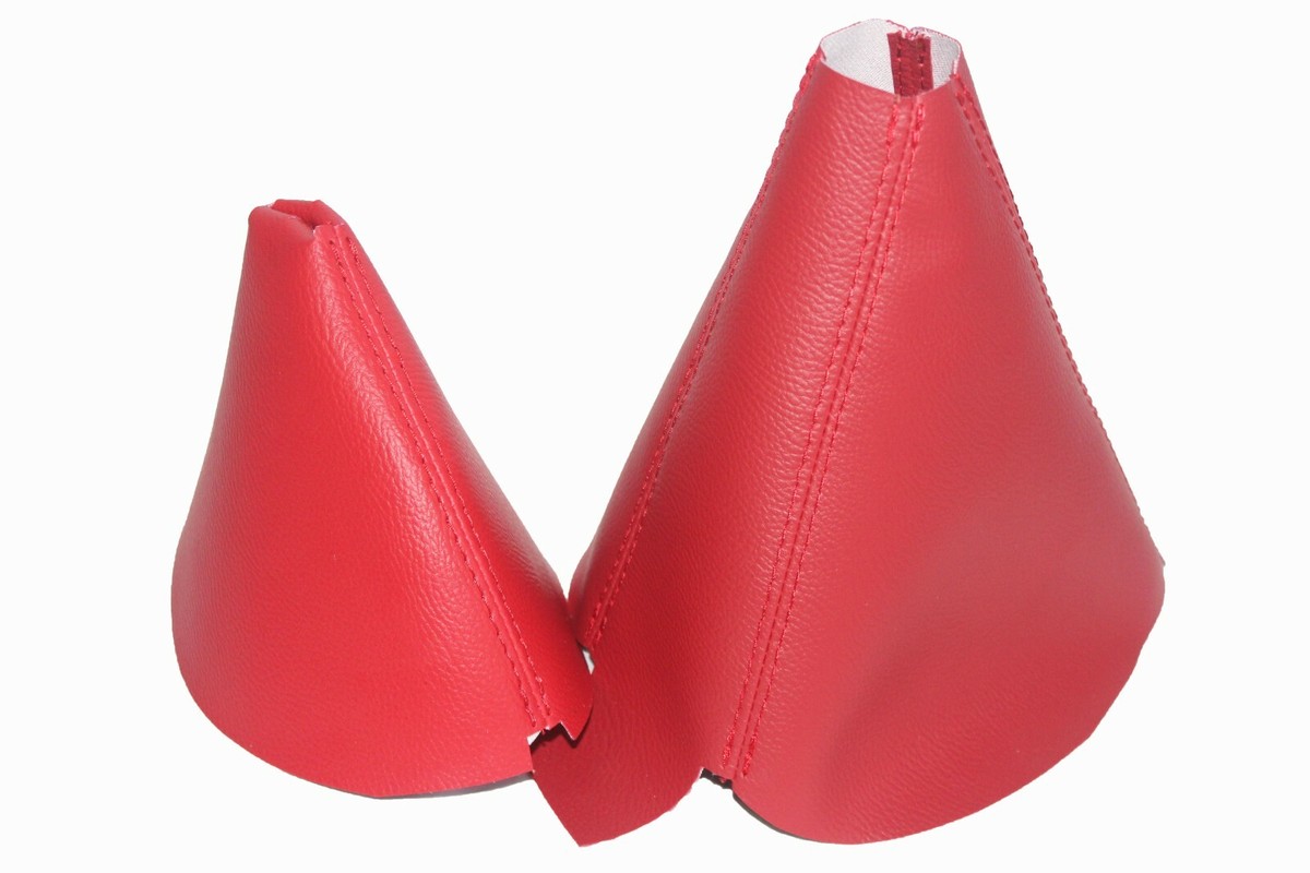 Fits 90-96 Nissan 300ZX (Z32) Vinyl Manual & E-Brake Boot SET Red