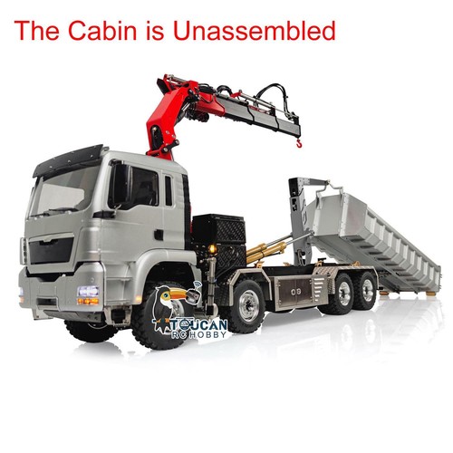LESU 1/14 8x8 RC Roll on/off Hydraulic Truck Crane Dumper Tipper Radio Battery - 第 4/13 張圖片