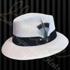 Classic White Viejo Fedora Style Garcia Signature Hat