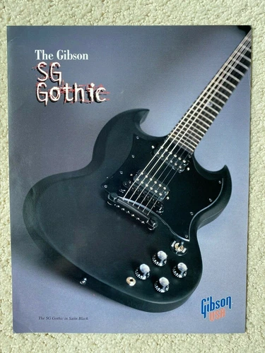 Original Gibson "GIBSON SG GOTHIC" 2000 Brochure-MINT!