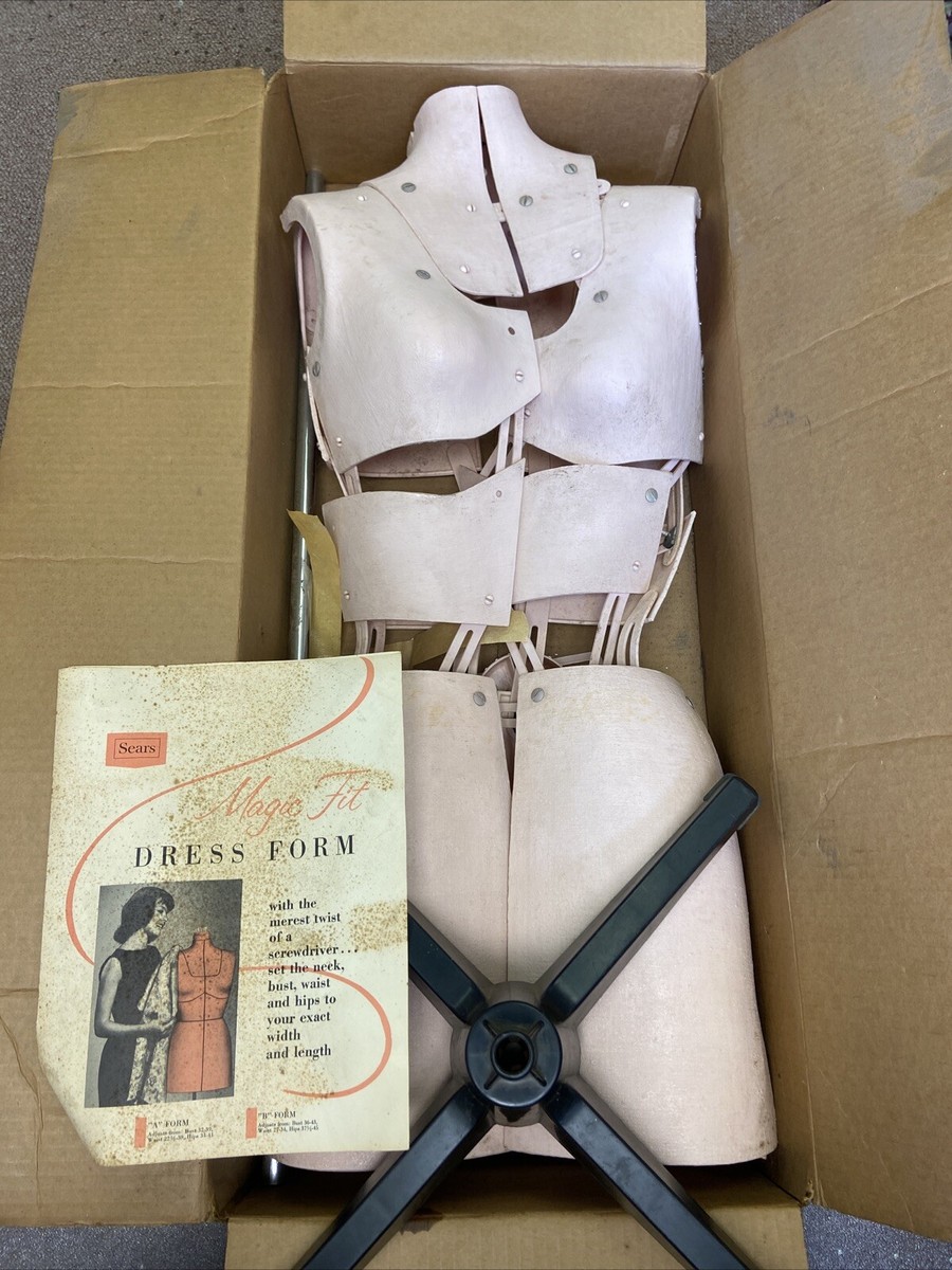 VTG Sears Roebuck Completely Adjustable Magic Fit Dress Form With Original Box VTG Sears Roebuck Completely Adjustable Magic Fit Dress Form With Original Box
