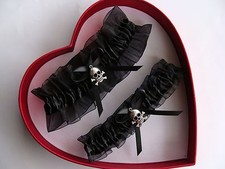 NEW Bridal Wedding Garter Color - Black - SELECT Single,Set,Reg,Plus Size,Charm 