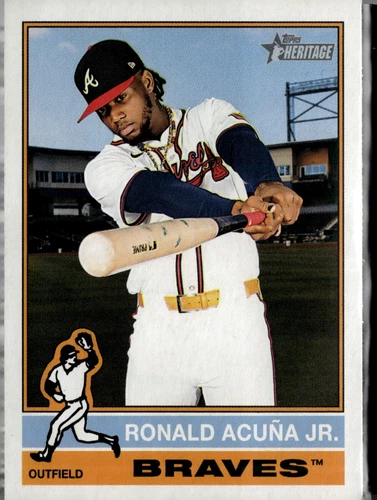 2025 Topps Heritage Baseball #367 Ronald Acuña Jr., Atlanta Braves - Picture 1 of 1