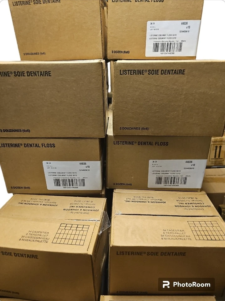 NUEVO ESTUCHE DE 36 ~ Hilo Dental Listerine ~ Genial Como Nuevo 55 yardas NUEVO ~ SELLADO ~ ¡ESTUCHE EMBALADO! Foto 2 de 4