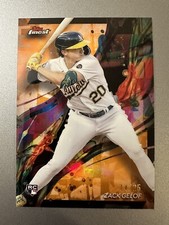 2024 Topps Finest Zack Gelof 14/25 Orange Refractor RC SSP #59 Athletics Rookie