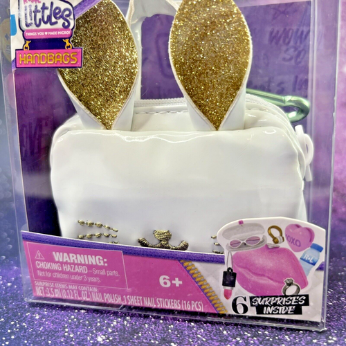 Real Littles Handbags- BUNNY RABBIT with Gold Ears- 6 Surprises Inside - Picture 3 of 12