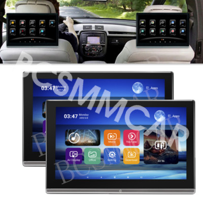 2pcs Android 11 Car TV Touch Screen Headrest Monitor For Rear Seat ...