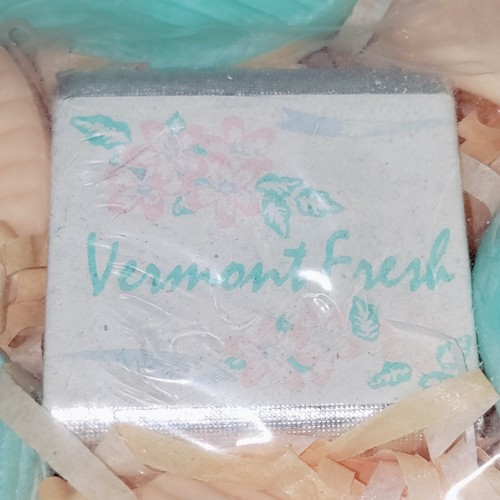 Vtg New Gift Basket 6-Coral & Aqua Seashell Soap & Vermont Fresh BathCube Canada - Picture 3 of 9