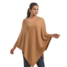 La Marey Pashmina Woolen Poncho Soft Comfortable Material Size - 70 Cm - Khaki