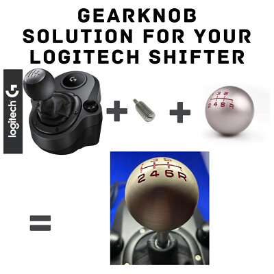 Gear Shifter Knob & Adaptor For Logitech G29 G920 G923 G27 Driving Force Shifter
