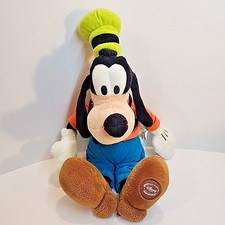 Disney Store Exclusive Goofy Plush 17-18" Stuffed Animal Orange Shirt EUC