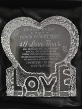 Daughter In Law Birthday Gifts with Colorful Base, Crystal Keepsake Mothers Day