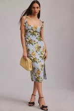 Anthropologie Reformation Besse Citrus Lemon Tree Print Dress Size 2