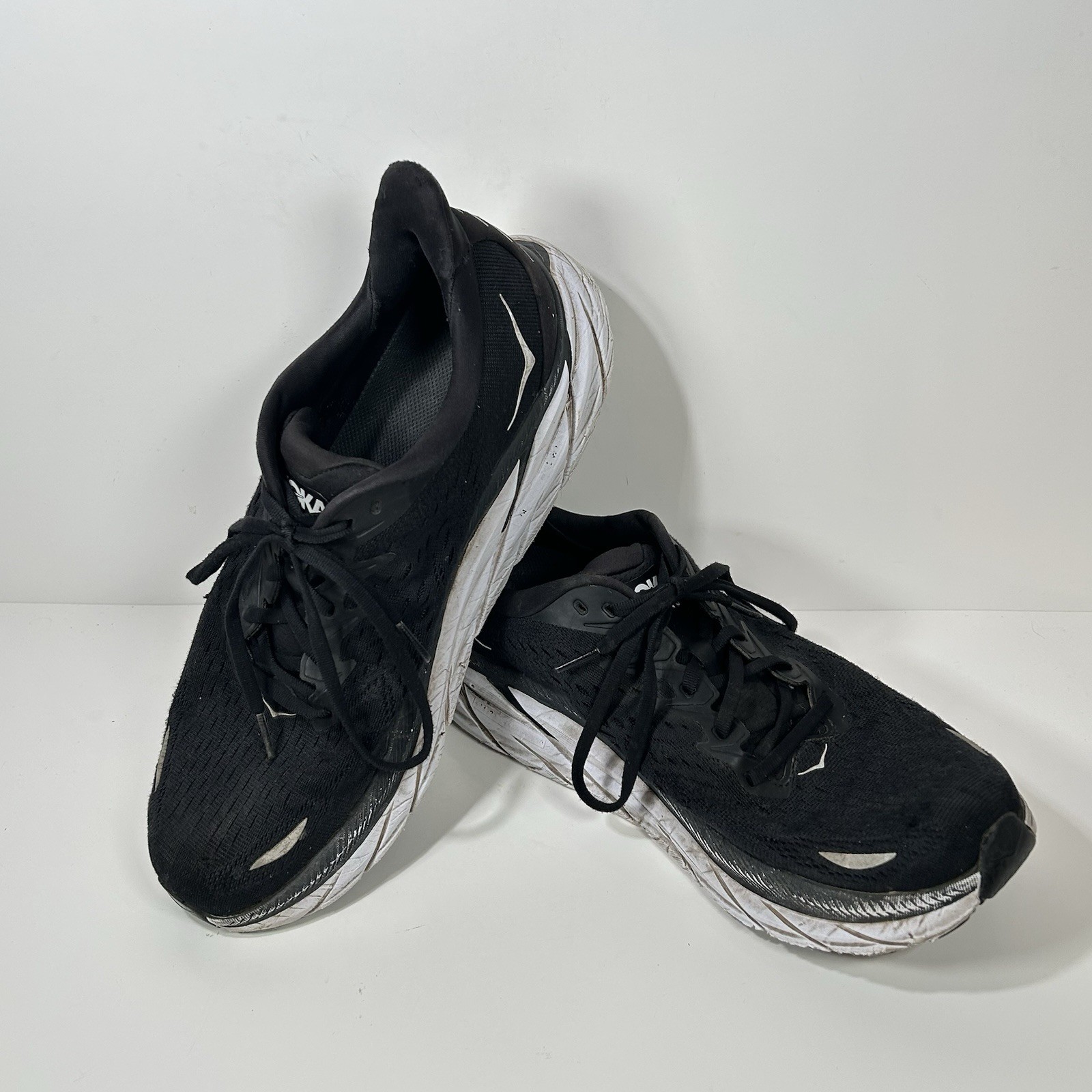 APL Scarpe Hoka Clifton 8 Uomo 11.5 D Nero Bianco Running Sportive Sneakers Passeggio
