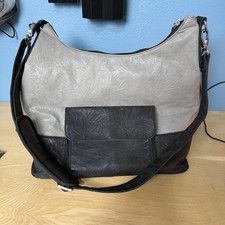 Kelly Moore Gray Black Camera Shoulder Bag Synthetic Leather Strap Brownlee