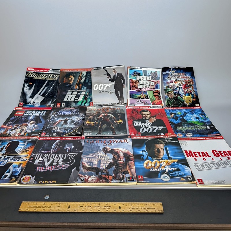 Prima & Bradygames 007 God of War Star Wars Resident Evil Strategy Guides Lot