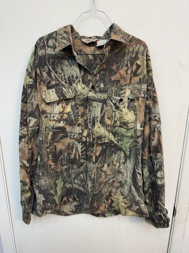 Vtg Walls Shirts Mens XL Advantage Timber Camo Long Sleeve Hunting Button Up - Picture 2 of 8