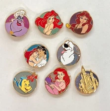 PALM Disney Pink ala Mode Little Mermaid Ariel Vanessa Eric Micro Mini Pin Set