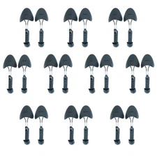 10 Pairs Plastic Shoe Trees for Men (Black)