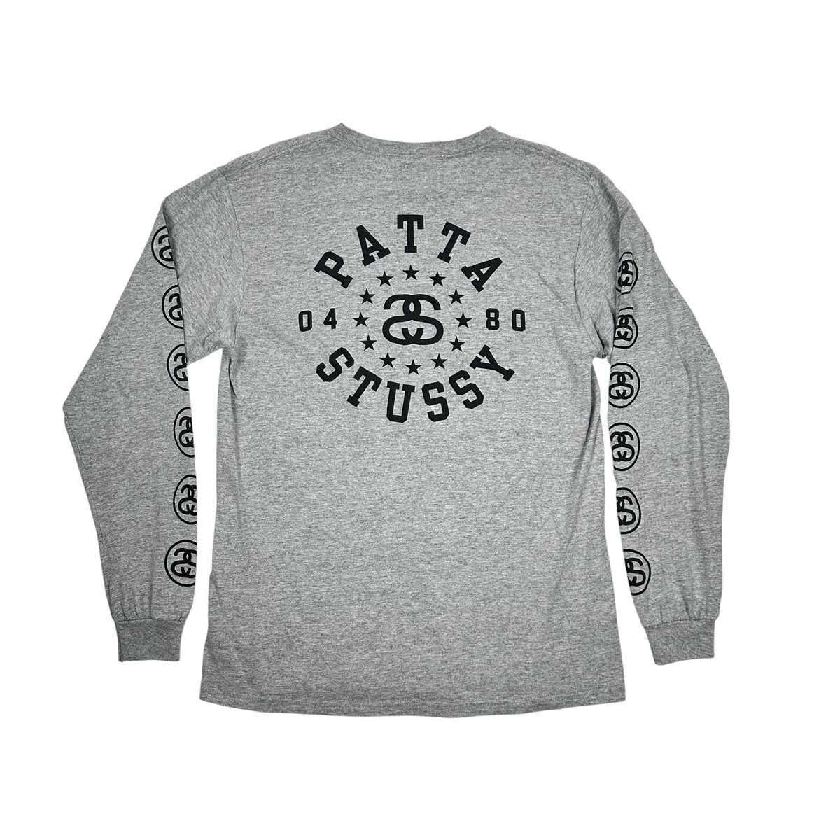Stussy Patta Rare Size Medium Gray Long Sleeve Laguna Surf