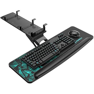 EUREKA ERGONOMIC Computer Tastatur Ablage, höhenverstellbar große schwarze Folie