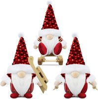 Weihnachtswichtel Figuren 3Er Set Deko Rot Weihnachten ZubehöR FüR Home KüChe