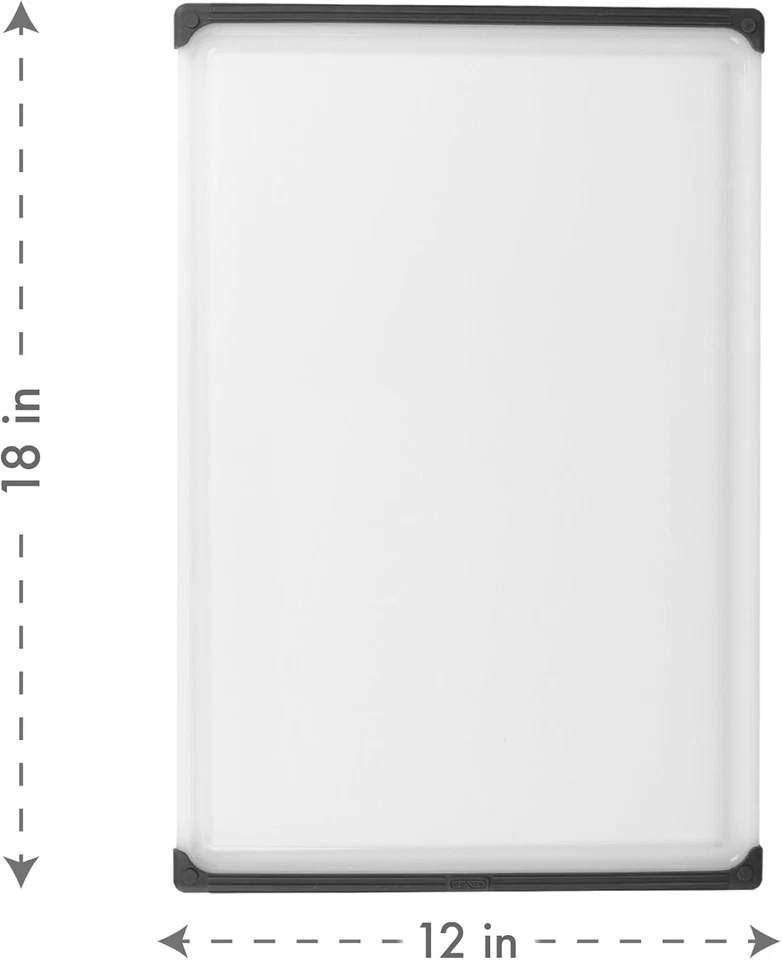 Tabla de cortar con agarre antideslizante tamaño 12"x18" en color natural/gris Foto 3 de 4