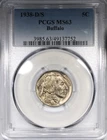 1938-D/S Buffalo Nickel PCGS MS63 Uncirculated Overmint Mark 5C