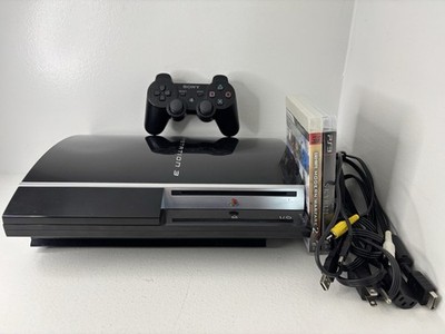 PlayStation 3 PS3 Fat CECHK01 Console Bundle W/ 2 Games, Cords *AV Only*