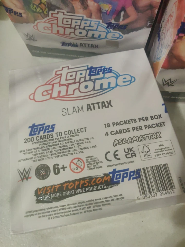 2021 Topps WWE Chrome Slam Attax Hobby Box Factory Sealed - Image 4 of 4