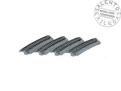Kato 20-121 - Spur N - Set Mit 4 Kurven Gleisen R315 15° Mit Schwellen - Bild 1 von 2