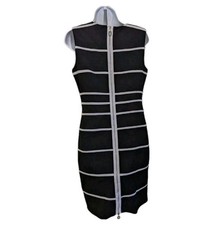 Calvin Klein Womens 6 Exposed Rear Zipper Sheath Dress Sleeveless Classic #drs21