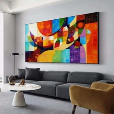 Hand Painted Abstract Oil Painting On Canvas For Living Room Home Decor X388